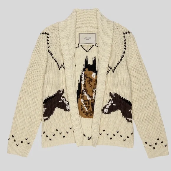 The Great. The Horse Lodge Cardigan in Cream • NWT - Picture 4 of 10